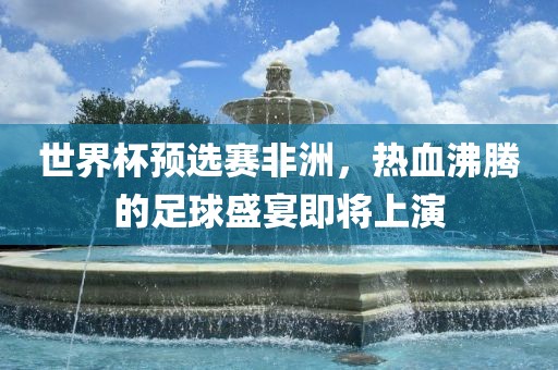 世界杯预选赛非洲，热血眉山市正发家政服务有限公司沸腾的足球盛宴即将上演