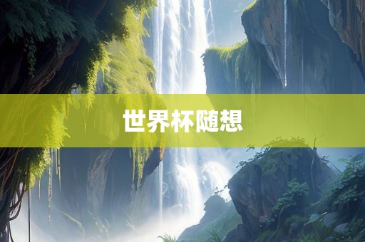 世界杯随想