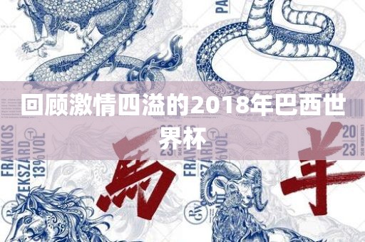 回顾激情四溢的2018年巴西世界杯