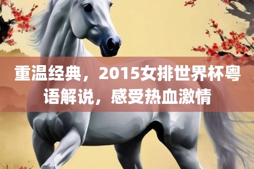 重温经典，2015女排世界杯粤语解说，感受热血激情