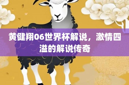 黄健翔06世界杯解说，激情四溢的解说传奇