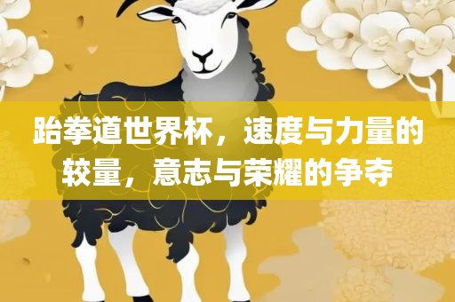 跆拳道世界杯，速度与力量的较量，意志与荣耀的争夺
