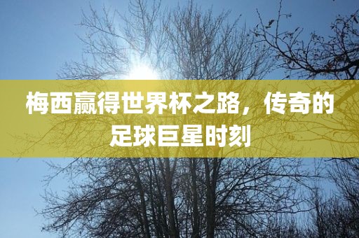 梅西赢得世界杯之路，传奇的足球巨星时刻