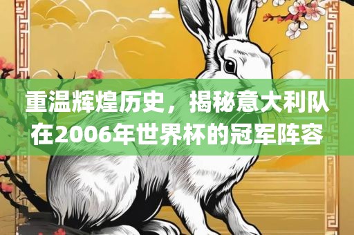 重温辉煌历史，揭秘意大利队在2006年世界杯的冠军阵容