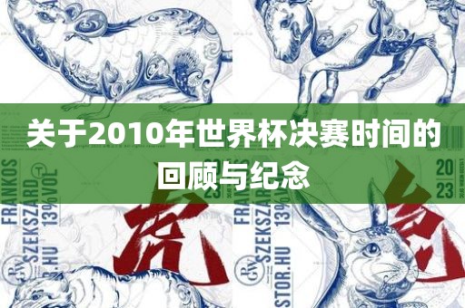 关于2010年世界杯决赛时间的回顾与纪念