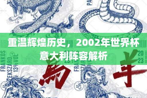 重温辉煌历史，2002年世界杯意大利阵容解析