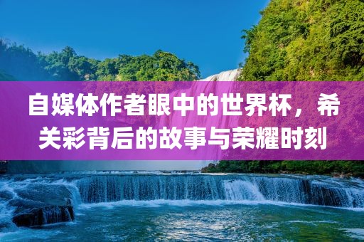 自媒体作者眼中的世界杯，希关彩背后的故事与荣耀时刻