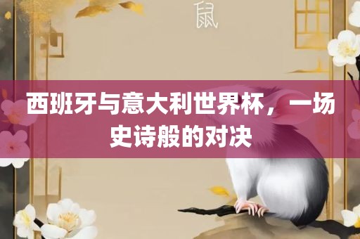 西班牙与意大利世界杯，一场史诗般的对决
