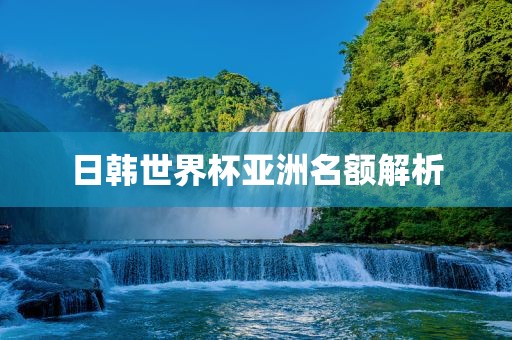日韩世界杯亚洲名额解析