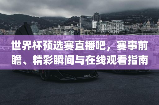 世界杯预选赛直播吧，赛事前瞻、精彩瞬间与在线观看指南