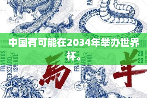 中国有可能眉山市正发家政服务有限公司在2034年举办世界杯。