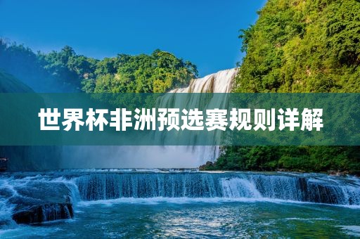 世界杯非洲预选赛规则详解