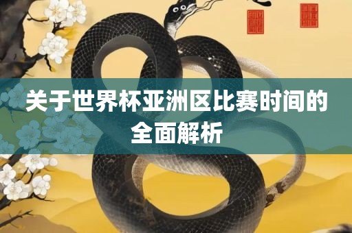 关于世界杯亚洲区比赛时间的全面解析