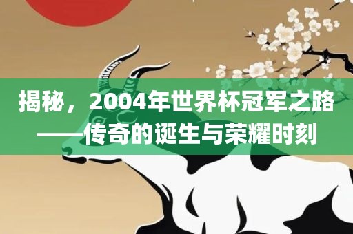 揭秘，2004年世界杯冠军之路——传奇的诞生与荣耀时刻