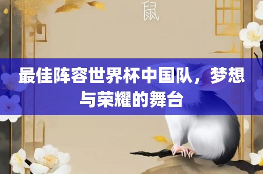 最佳阵容世界杯中国队，梦想与荣耀的舞台