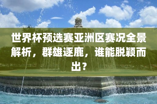 世界杯预选赛亚洲区赛况全景解析，群雄逐鹿，谁能脱颖而出？