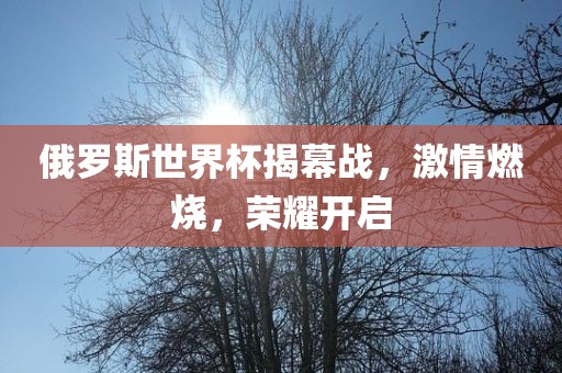 俄罗斯世界杯揭幕战，激情燃烧，荣耀开启