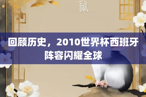 回顾历史，2010世界杯西班牙阵容闪耀全球