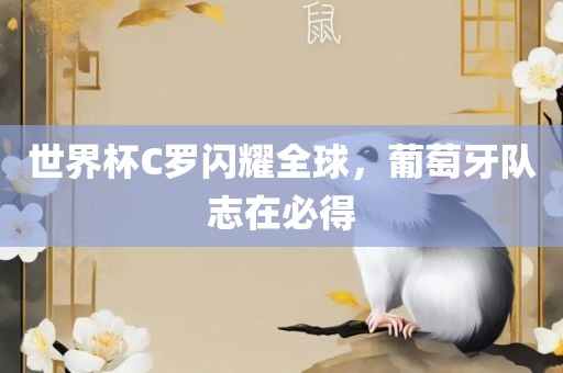 世界杯C罗闪耀全球，葡萄牙队志在必得