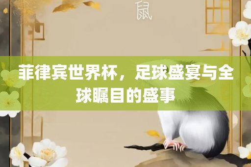 菲律宾世界杯，足球盛宴与全球瞩目的盛事