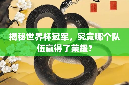 揭秘世界杯冠军，究竟哪个队伍赢得了荣耀？