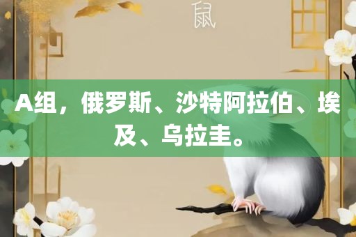 A组，俄罗斯、沙特阿拉伯、埃及、乌拉圭。
