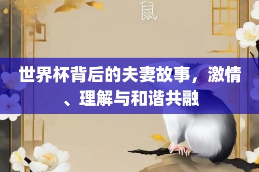 世界杯背后的夫妻故事，激情、理解与和谐共融