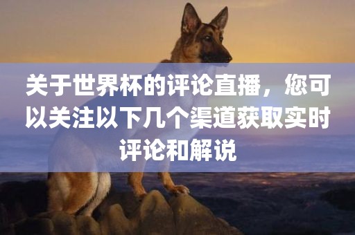 关于世界杯的评论直播，您可以关注以下几个渠道获取实时评论和解说
