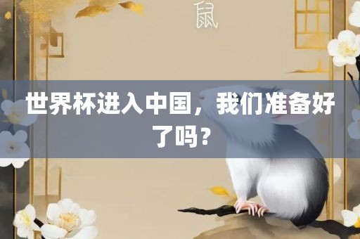 世界杯进入中国，我们准备好了吗？