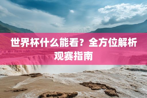 世界杯什么能看？全方位解析观赛指南