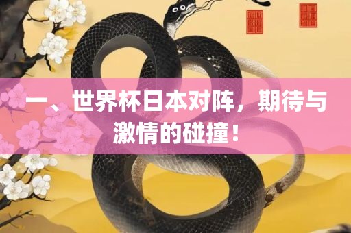 一、世界杯日本对阵，期待与激情的碰撞！