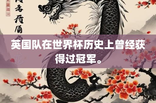 英国队在世界杯历史上曾经获得过冠军。