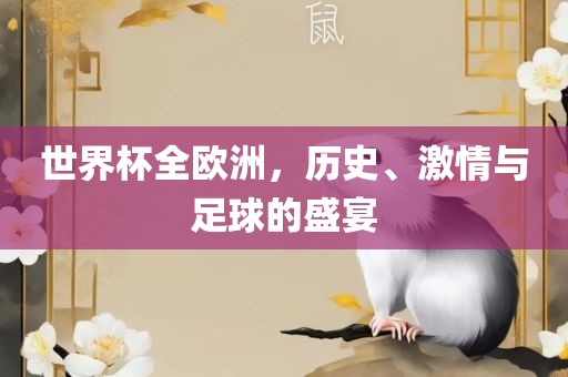 世界杯全欧洲，历史、激情与足球的盛宴