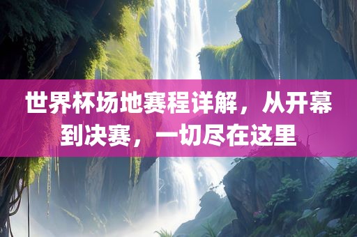 世界杯场地赛程详解，从开幕到决赛，一切尽在这里