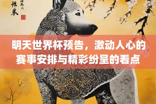 明天世界杯预告，激动人心的赛事安排与精彩纷呈的看点