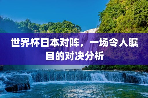 世界杯日本对阵，一场令人瞩目的对决分析