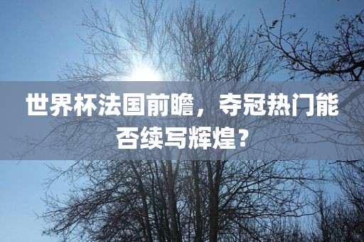 世界杯法国前瞻，夺冠热门能否续写辉煌？