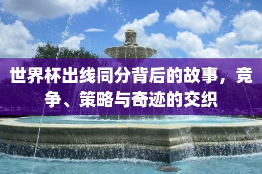 世界杯出线同分背后的故事，竞争、策略与奇迹的交织
