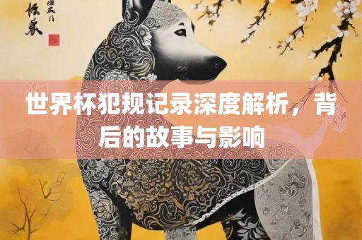 世界杯犯规记录深度解析，背后的故事与影响