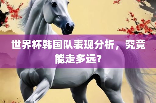 世界杯韩国队表现分析，究竟能走多远？