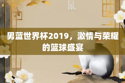 男蓝世界杯2019，激情与荣耀的篮球盛宴